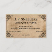 Carte De Visite Magnifique revendeur d'antiquités (Devant)