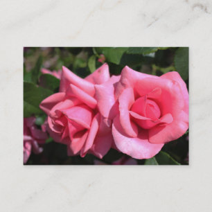Carte De Visite magnifiques fleurs de rose rose professionnel