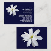 Carte De Visite Magnolia - bleu marine (Devant / Derrière)