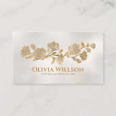 Carte De Visite Magnolia Blossom Gold et Pearl (Devant)