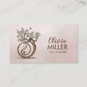 Carte De Visite Magnolia Blossom Yin Yang Tree (Devant)