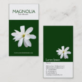 Carte De Visite Magnolia de verticale de deux tons (Devant / Derrière)