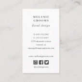 Carte De Visite Magnolia et Eucalyptus vert Floral Botanique (Dos)