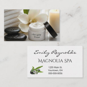 Carte De Visite Magnolia et Spa de soins de la peau
