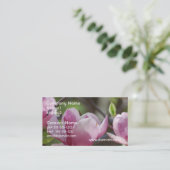 Carte De Visite Magnolia rose (Debout devant)