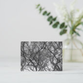 Carte De Visite Magnolia Tree Branches B&W (Debout devant)