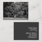 Carte De Visite Magnolia Tree BW (Devant / Derrière)