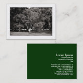 Carte De Visite Magnolia Tree Warm BW (Bordé) (Devant / Derrière)