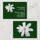 Carte De Visite Magnolia - Vert foncé (Devant / Derrière)