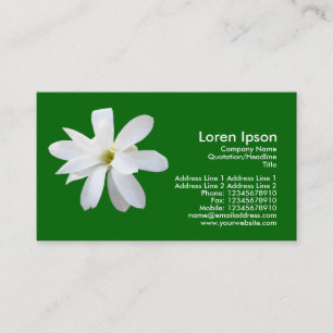 Carte De Visite Magnolia - Vert herbe