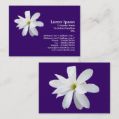 Carte De Visite Magnolia - Violet foncé (Devant / Derrière)