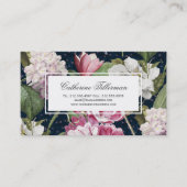 Carte De Visite Magnolias et Hydrangeas Botanique antique (Devant)