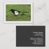 Carte De Visite Magpie européenne (Bordé) (Devant / Derrière)