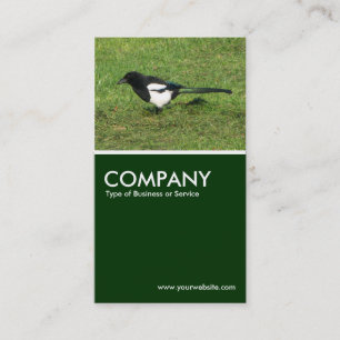 Carte De Visite Magpie européenne - Vert foncé