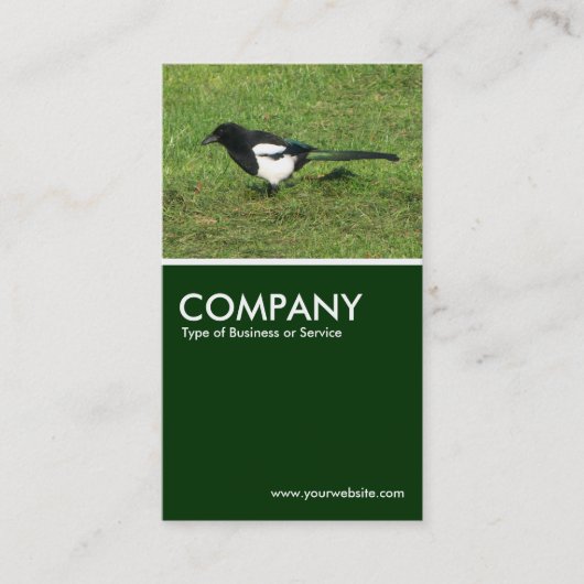 Carte De Visite Magpie européenne - Vert foncé (Devant)