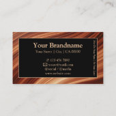 Carte De Visite Mahaghoni Bois Style Cadre Logo Modèle (Dos)