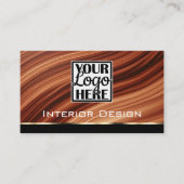 Carte De Visite Mahaghoni Texture Bois Bois Bois Logo (Devant)