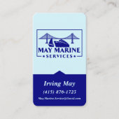 Carte De Visite Mai Marine Services Logo personnalisable URL de co (Devant)