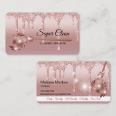 Carte De Visite Maid Cleanhouse Sparkling or rose (Devant / Derrière)