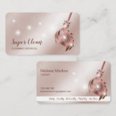 Carte De Visite Maid Cleanhouse Sparkling or rose (Devant / Derrière)
