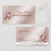 Carte De Visite Maid Cleanhouse Sparkling or rose (Devant / Derrière)
