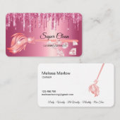 Carte De Visite Maid Cleanhouse Sparkling or rose (Devant / Derrière)