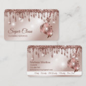 Carte De Visite Maid Cleanhouse Sparkling or rose (Devant / Derrière)