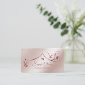 Carte De Visite Maid Cleanhouse Sparkling or rose (Debout devant)