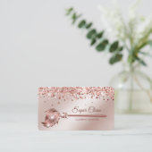 Carte De Visite Maid Cleanhouse Sparkling or rose (Debout devant)