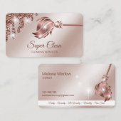 Carte De Visite Maid Cleanhouse Sparkling or rose (Devant / Derrière)