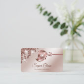 Carte De Visite Maid Cleanhouse Sparkling or rose (Debout devant)