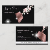 Carte De Visite Maid Cleanhouse Sparkling or rose (Devant / Derrière)