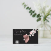 Carte De Visite Maid Cleanhouse Sparkling or rose (Debout devant)