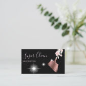 Carte De Visite Maid Cleanhouse Sparkling or rose (Debout devant)