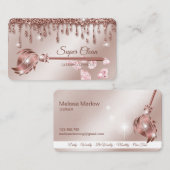 Carte De Visite Maid Cleanhouse Sparkling or rose (Devant / Derrière)