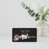 Carte De Visite Maid Cleanhouse Sparkling or rose (Debout devant)