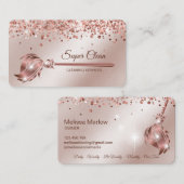 Carte De Visite Maid Cleanhouse Sparkling or rose (Devant / Derrière)