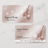Carte De Visite Maid Cleanhouse Sparkling or rose (Devant / Derrière)