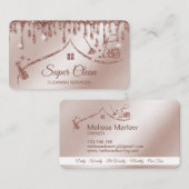 Carte De Visite Maid Cleanhouse Sparkling or rose (Devant / Derrière)
