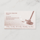 Carte De Visite Maid Cleanhouse Sparkling Rose Gold (Dos)