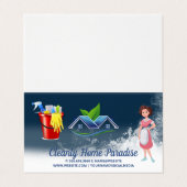 Carte De Visite Maid Cleaning House and Cleaning Supplies (Extérieur déplié)