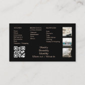 Carte De Visite Maid Cleaning House QR Code Sparkling (Dos)