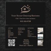 Carte De Visite Maid Cleaning House QR Code Sparkling