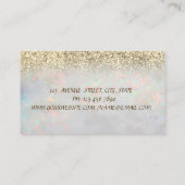 Carte De Visite  Maid Cleaning House Roof Gold Glitter Opal (Dos)