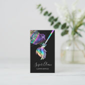 Carte De Visite Maid Cleaning House Sparkling Holograph (Debout devant)