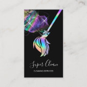 Carte De Visite Maid Cleaning House Sparkling Holograph (Devant)