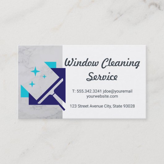 Carte De Visite Maid | Cleaning Service Cleaner | Squeegee (Devant)