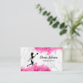 Carte De Visite Maid House Cleaning Services Rose Gold Parties sci (Debout devant)