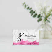 Carte De Visite Maid House Cleaning Services Rose Gold Parties sci (Debout devant)