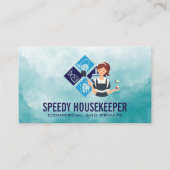 Carte De Visite Maid | Icônes de nettoyage | Services à domicile (Devant)